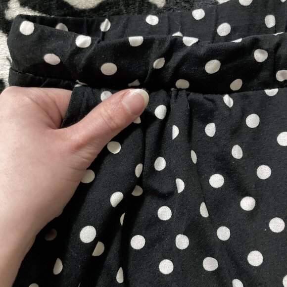 FABULOUS (brand) Black white polka dot capri length pajama pants ~ MEDIUM LARGE - Picture 5 of 11